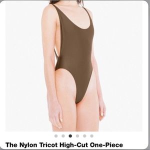 American apparel nylon tricot high-cut one piece